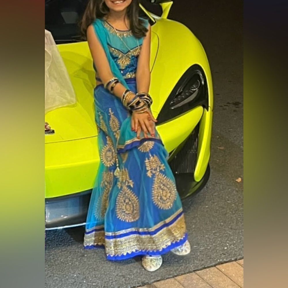 Indian three piece kids lehnga 7-8 yr old size 28